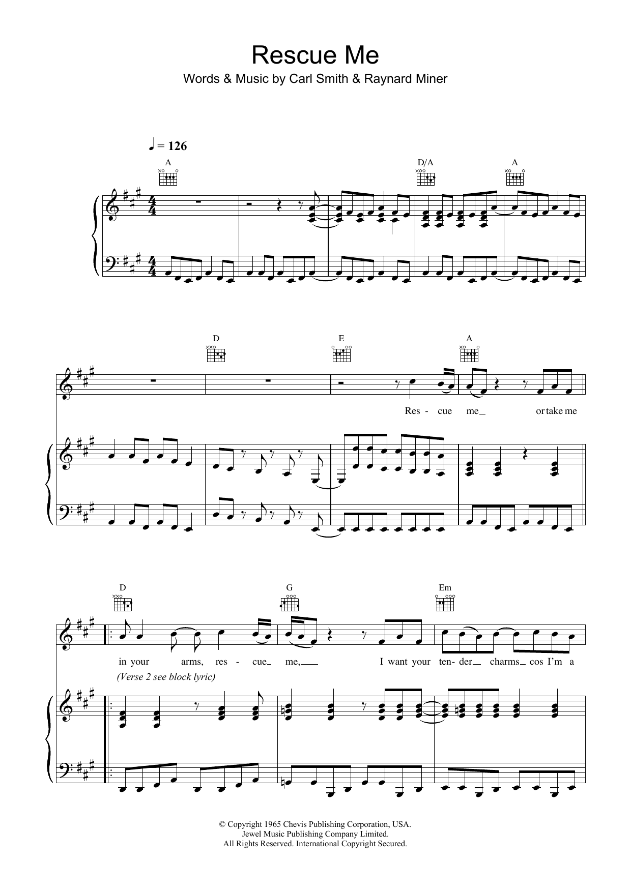Fontella Bass Rescue Me sheet music notes and chords arranged for Piano Solo