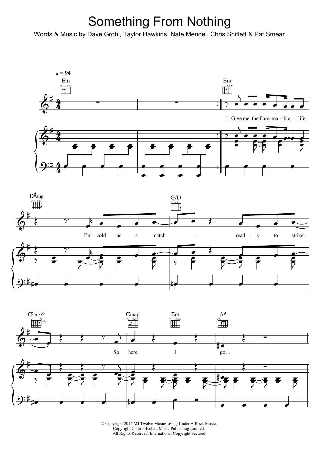 Foo Fighters Something From Nothing sheet music notes and chords arranged for Guitar Tab