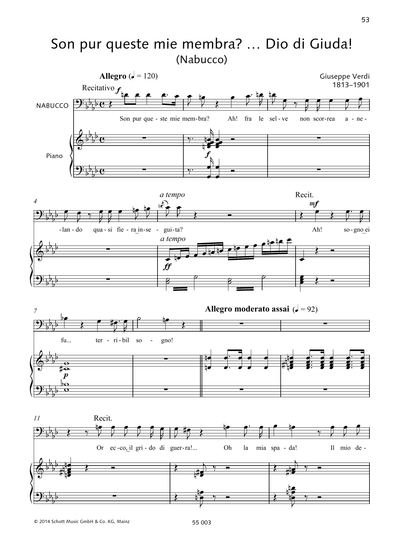 Francesca Licciarda Son pur queste mie membra?... Dio di Giuda! sheet music notes and chords arranged for Piano & Vocal