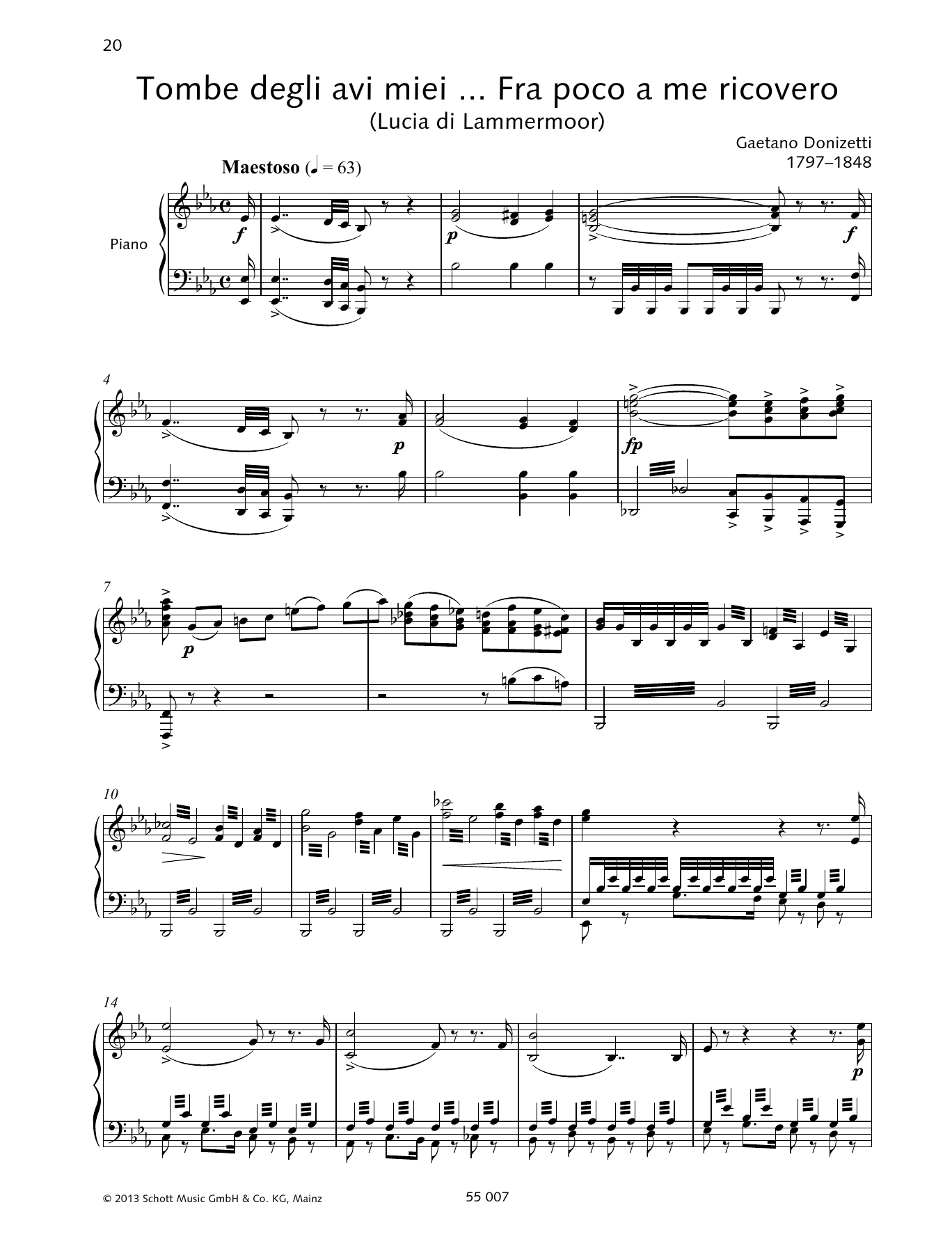Francesca Licciarda Tombe degli avi miei sheet music notes and chords arranged for Piano & Vocal