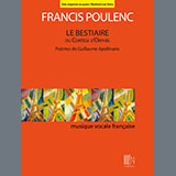 Francis Poulenc 'Le Bestiaire ou le Cortège d'Orphée (Low Voice)' Piano & Vocal