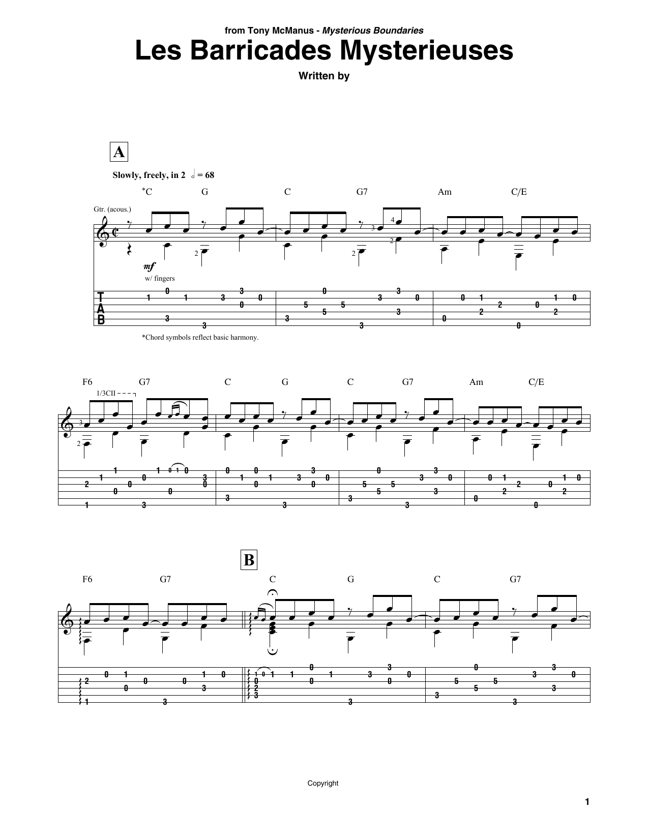 Francois Couperin Les Barricades Mysterieuses sheet music notes and chords arranged for Solo Guitar
