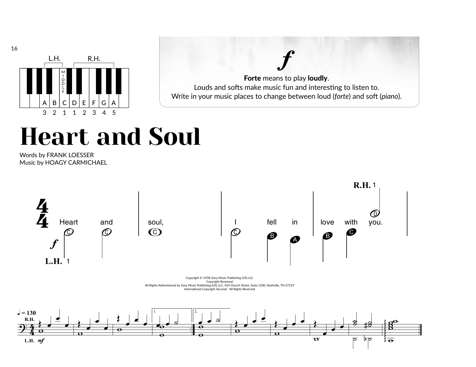 Frank Loesser & Hoagy Carmichael Heart And Soul sheet music notes and chords arranged for Mandolin