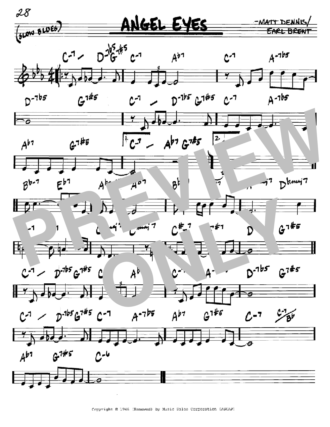Frank Sinatra Angel Eyes sheet music notes and chords arranged for Very Easy Piano