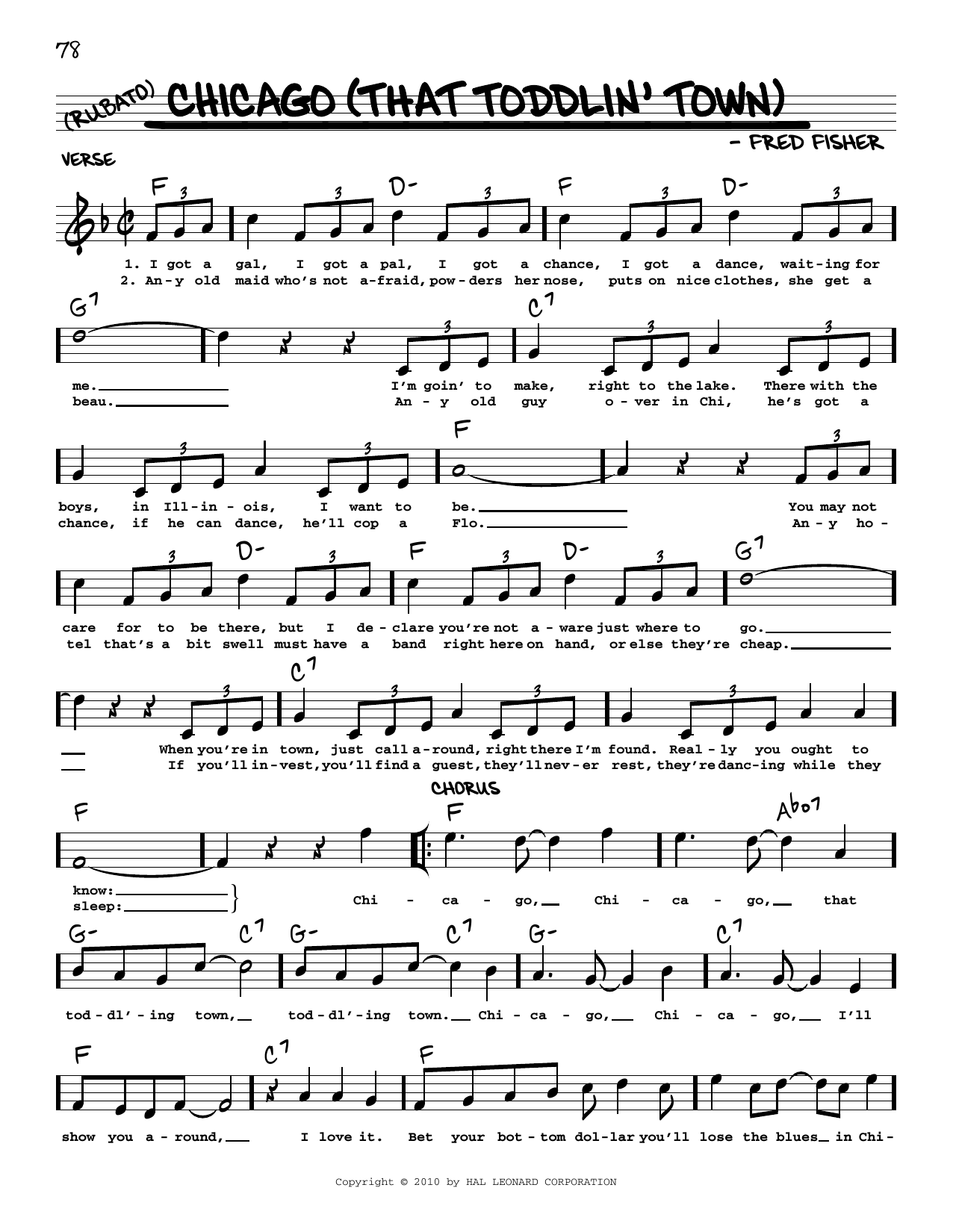 Frank Sinatra Chicago (That Toddlin' Town) (arr. Robert Rawlins) sheet music notes and chords arranged for Real Book – Melody, Lyrics & Chords