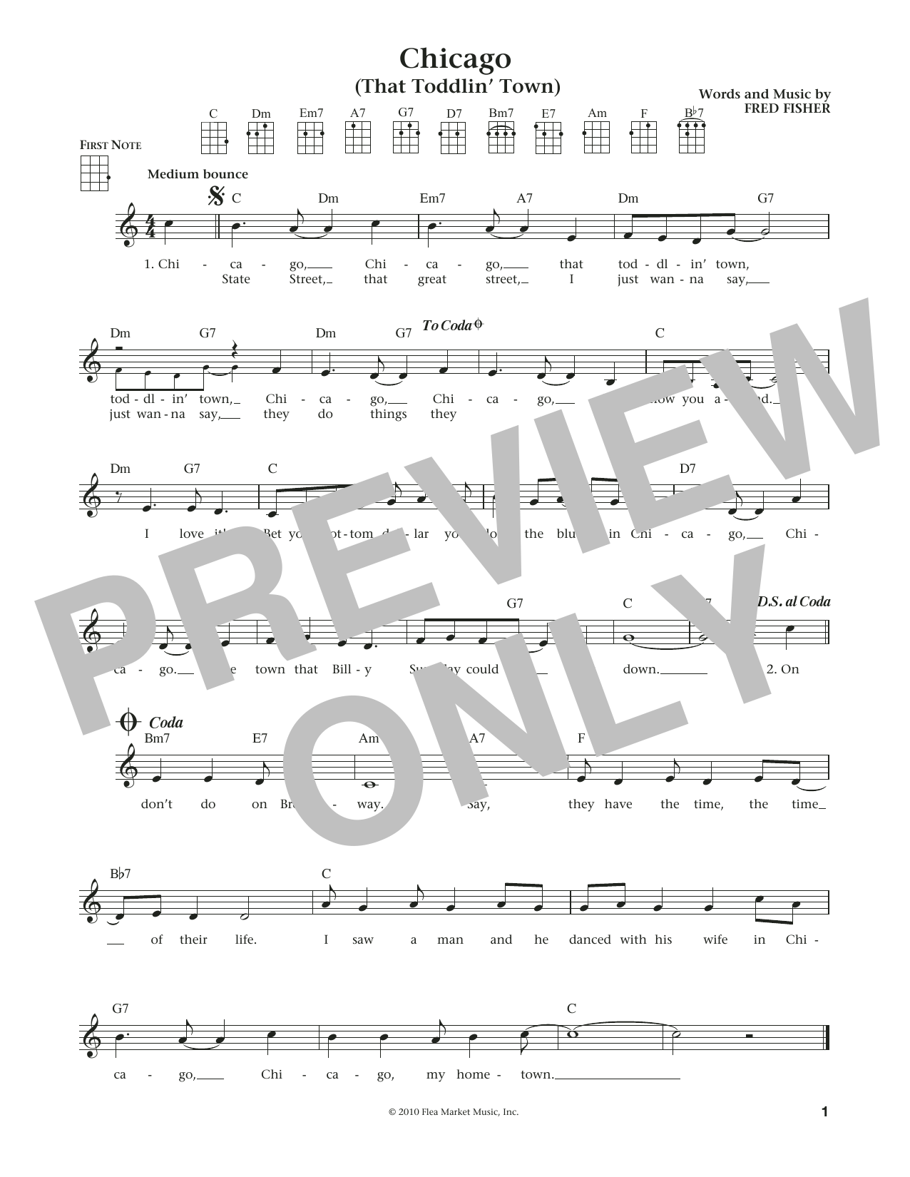 Frank Sinatra Chicago (That Toddlin' Town) (from The Daily Ukulele) (arr. Liz and Jim Beloff) sheet music notes and chords arranged for Ukulele