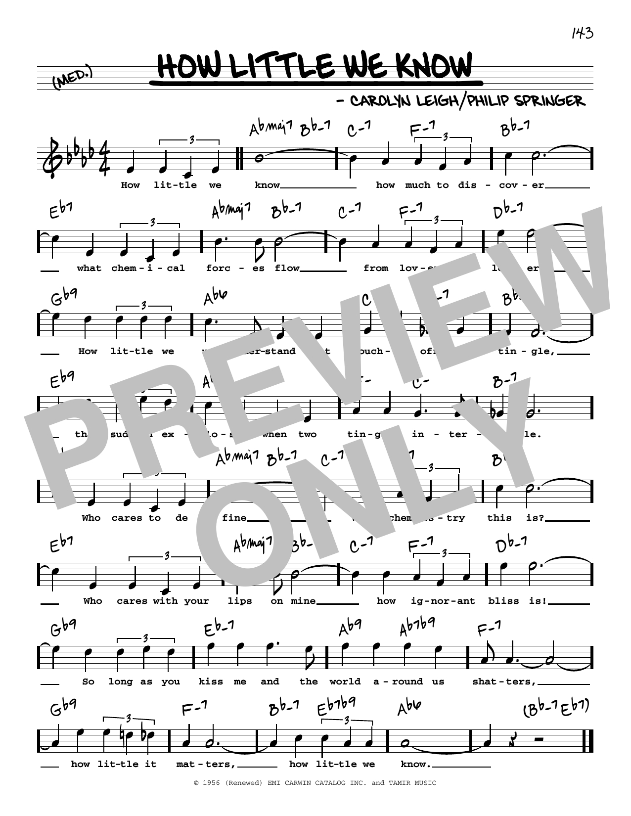 Frank Sinatra How Little We Know (High Voice) sheet music notes and chords arranged for Real Book – Melody, Lyrics & Chords