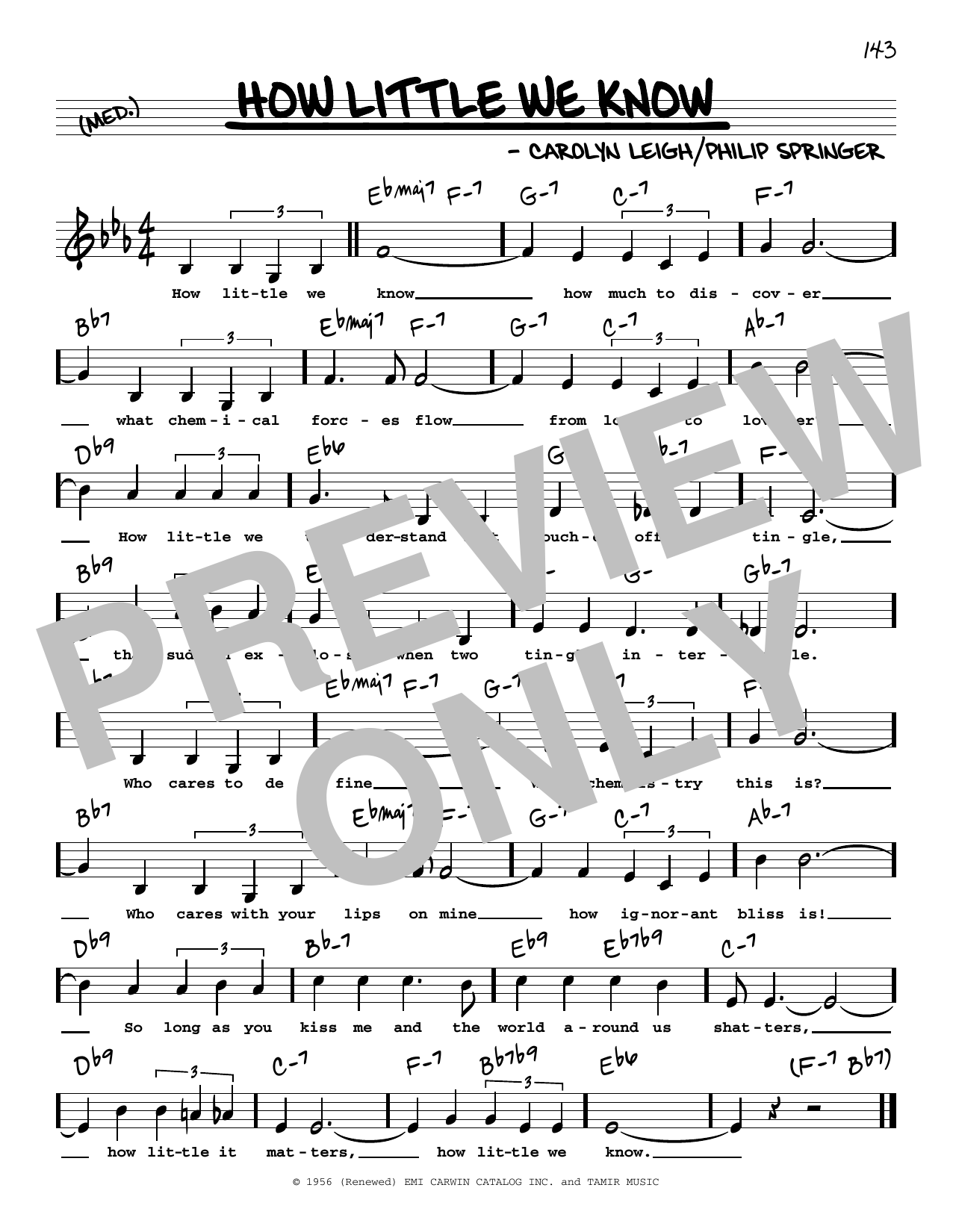 Frank Sinatra How Little We Know (Low Voice) sheet music notes and chords arranged for Real Book – Melody, Lyrics & Chords