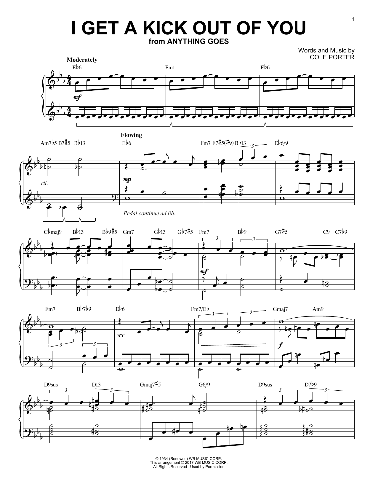 Frank Sinatra I Get A Kick Out Of You [Jazz version] sheet music notes and chords arranged for Piano Solo