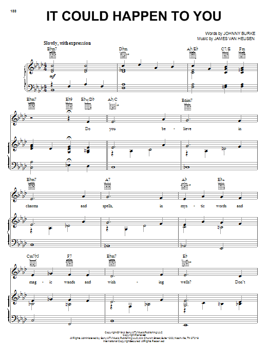 Frank Sinatra It Could Happen To You sheet music notes and chords arranged for Solo Guitar