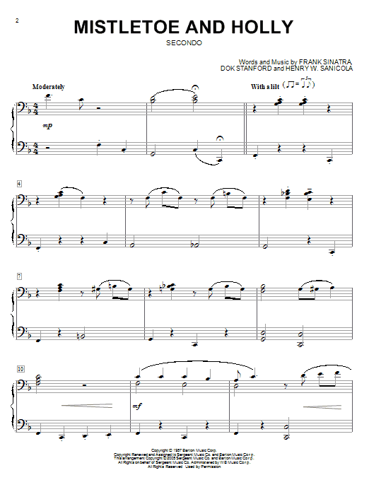 Frank Sinatra Mistletoe And Holly sheet music notes and chords arranged for Guitar Lead Sheet