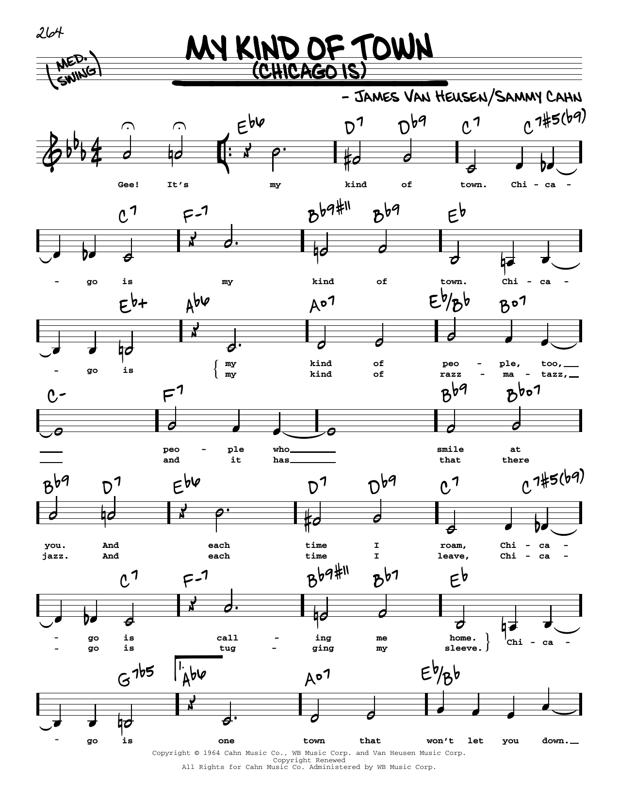 Frank Sinatra My Kind Of Town (Chicago Is) (Low Voice) sheet music notes and chords arranged for Real Book – Melody, Lyrics & Chords