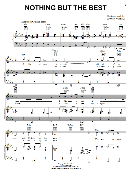 Frank Sinatra Nothing But The Best sheet music notes and chords arranged for Easy Guitar Tab
