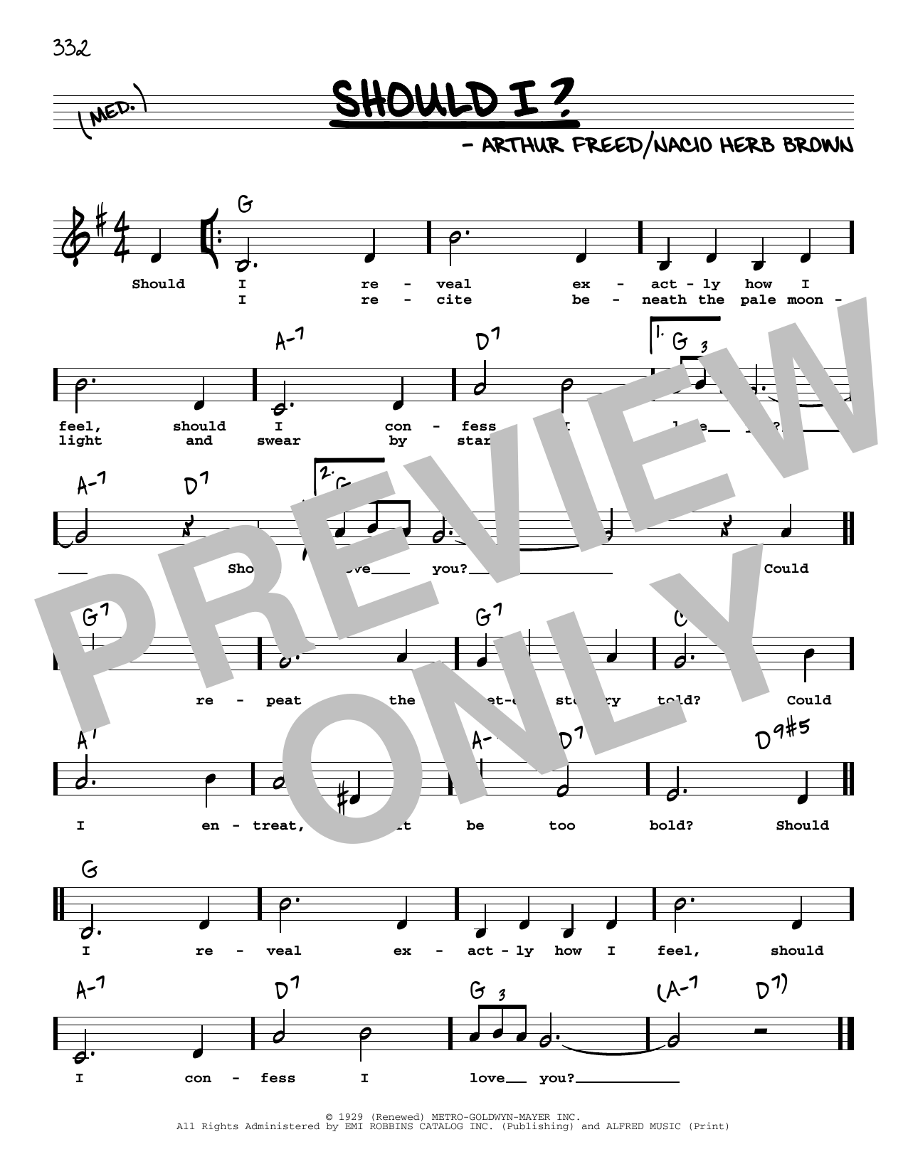 Frank Sinatra Should I? (Low Voice) sheet music notes and chords arranged for Real Book – Melody, Lyrics & Chords