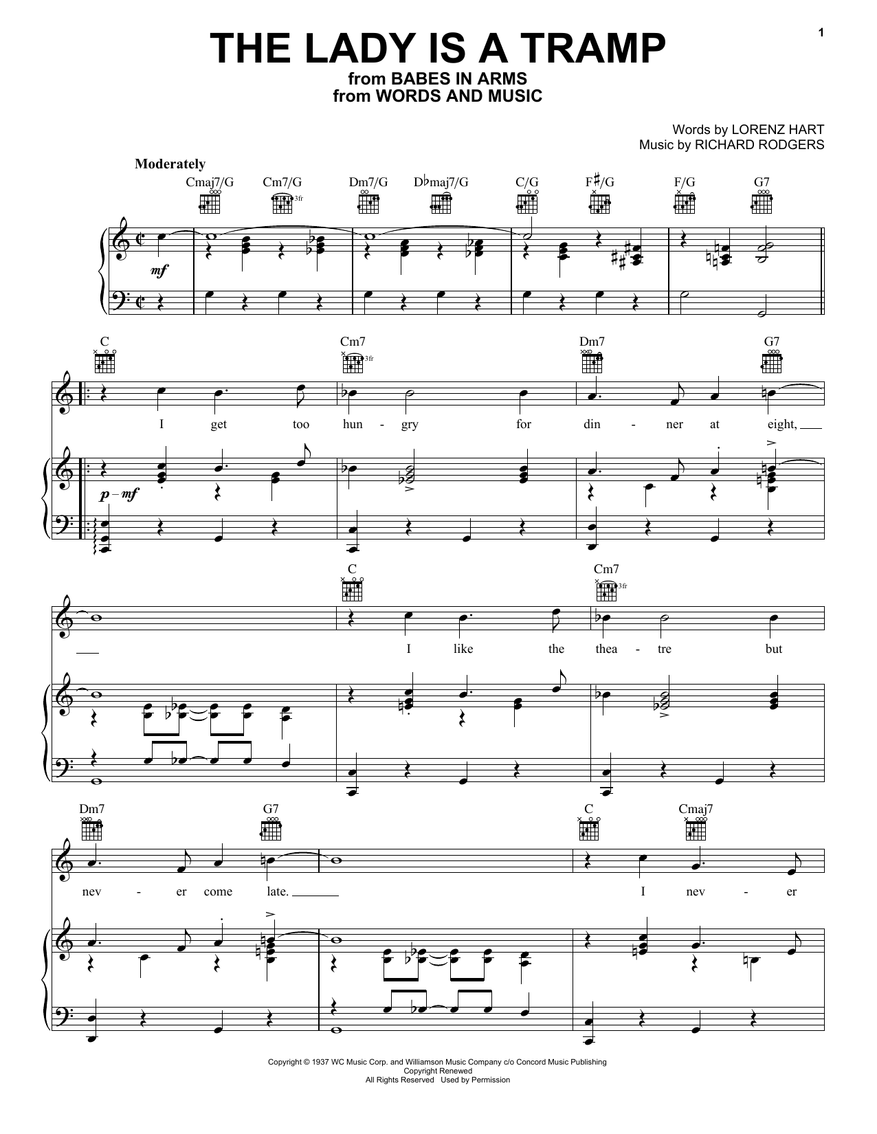 Frank Sinatra The Lady Is A Tramp sheet music notes and chords arranged for Clarinet Solo
