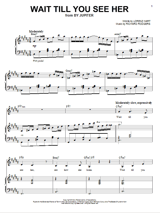Frank Sinatra Wait Till You See Her sheet music notes and chords arranged for Piano & Vocal