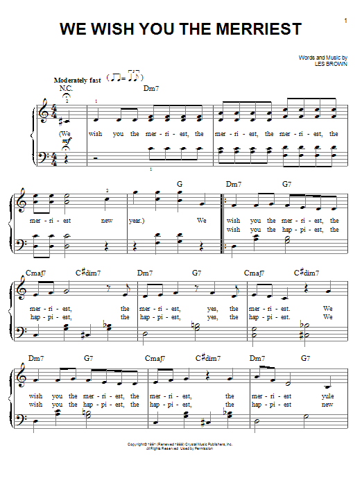 Frank Sinatra We Wish You The Merriest sheet music notes and chords arranged for Alto Sax Solo