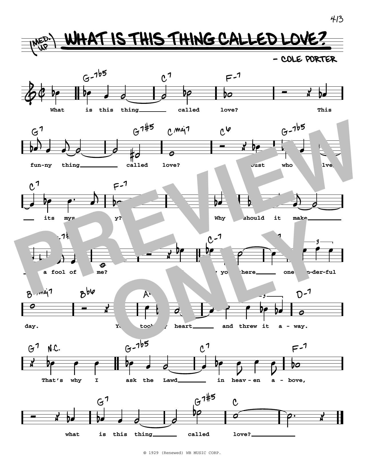 Frank Sinatra What Is This Thing Called Love? (High Voice) (from Wake Up And Dream) sheet music notes and chords arranged for Real Book – Melody, Lyrics & Chords