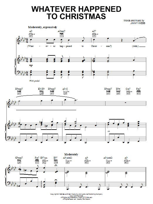 Frank Sinatra Whatever Happened To Christmas sheet music notes and chords arranged for Easy Piano