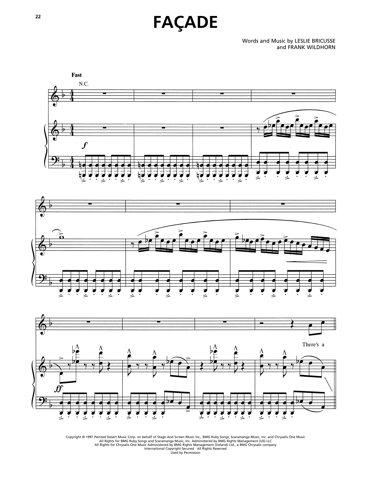 Frank Wildhorn & Leslie Bricusse Facade (from Jekyll & Hyde) sheet music notes and chords arranged for Piano & Vocal