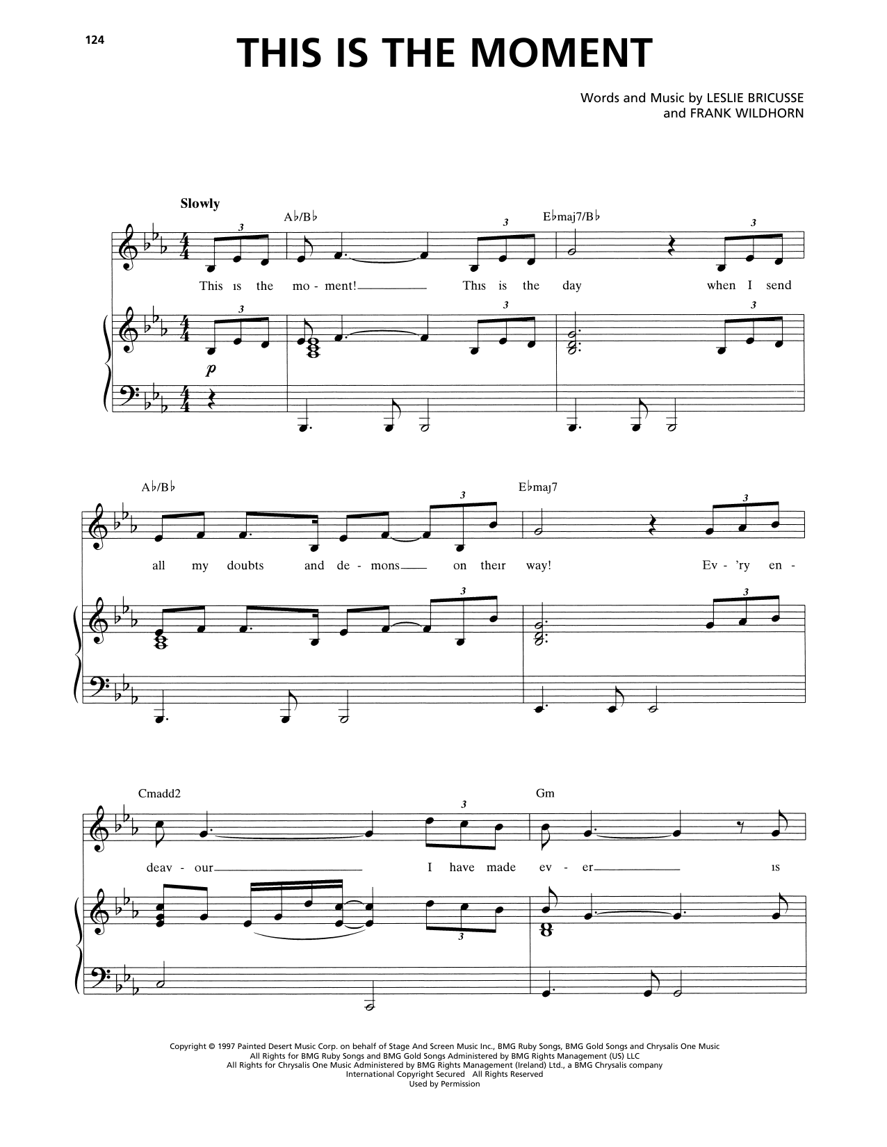 Frank Wildhorn & Leslie Bricusse This Is The Moment (from Jekyll & Hyde) (2013 Revival Version) sheet music notes and chords arranged for Piano & Vocal