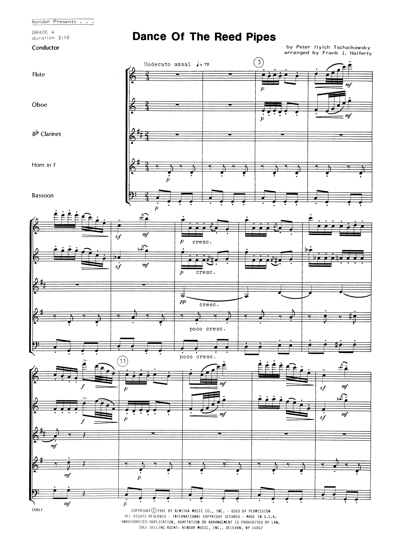 Frank J. Halferty Dance Of The Reed Pipes - Full Score sheet music notes and chords. Download Printable PDF.