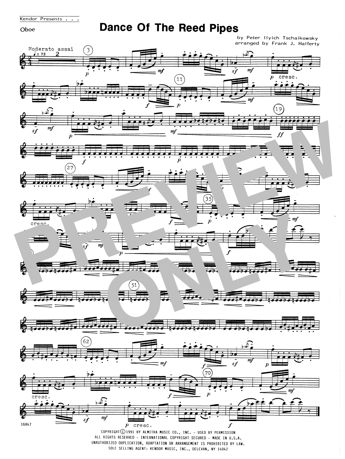 Frank J. Halferty Dance Of The Reed Pipes - Oboe sheet music notes and chords. Download Printable PDF.