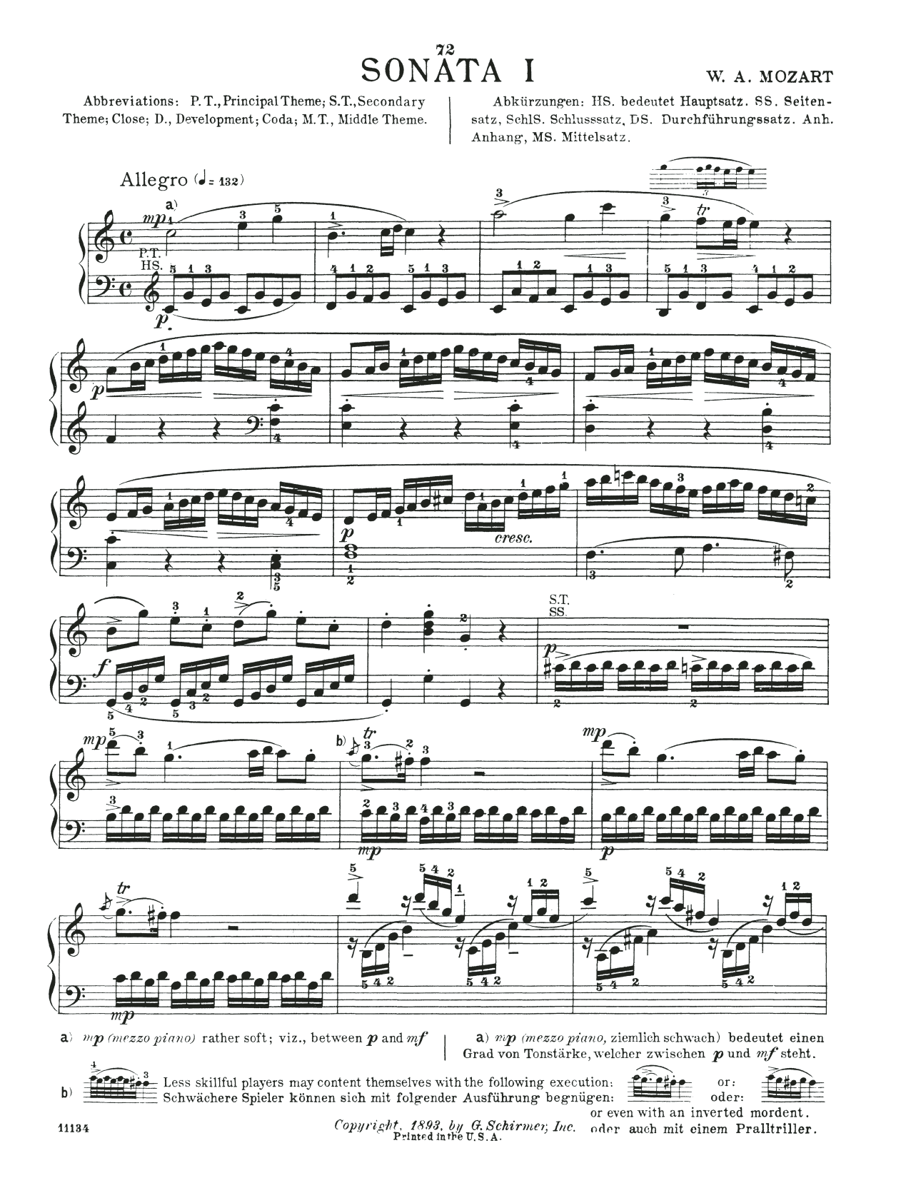 Franz Joseph Haydn Sonata In C Major, Hob. XVI: 35 sheet music notes and chords arranged for Piano Solo