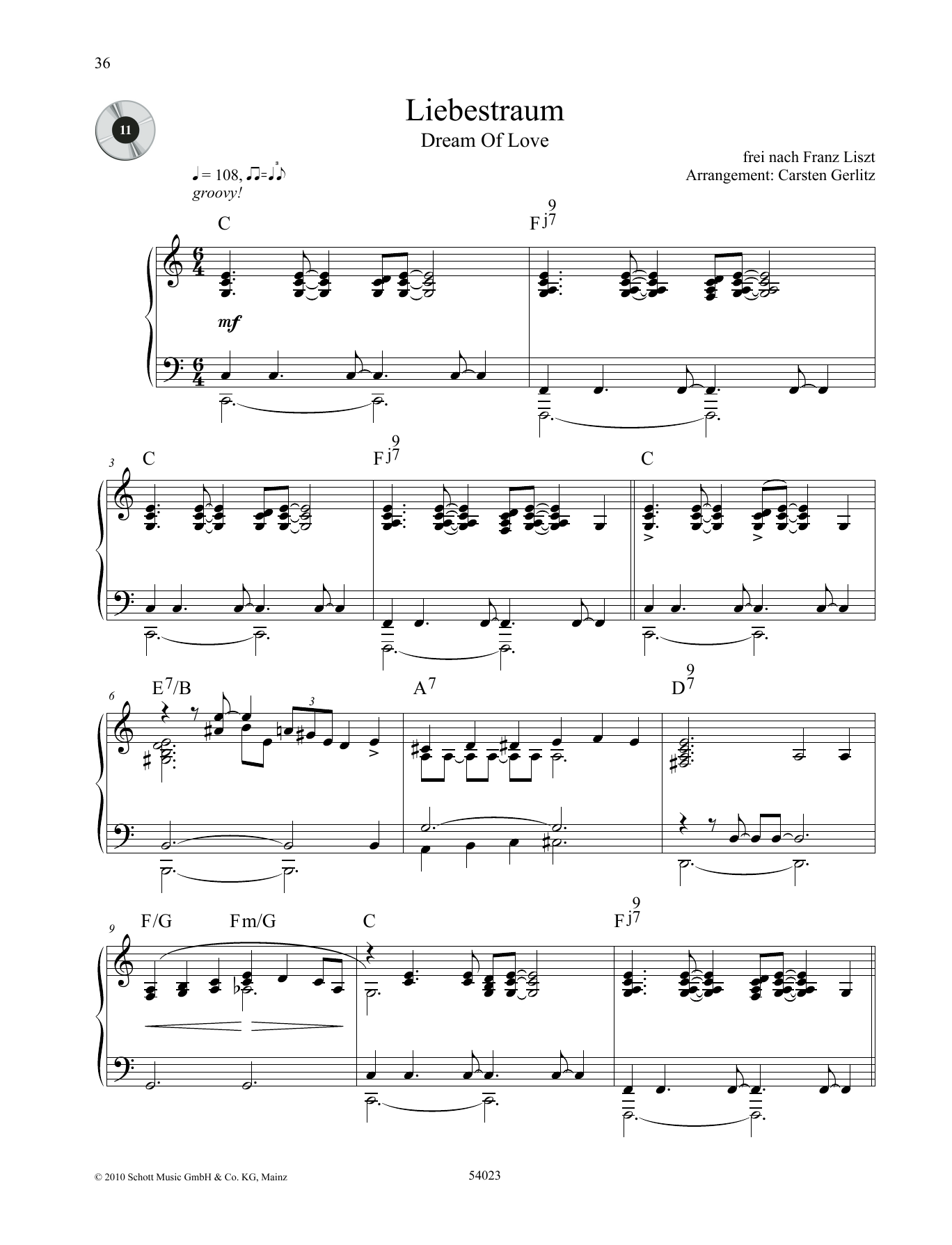 Franz Liszt Dream of Love sheet music notes and chords arranged for Piano Solo