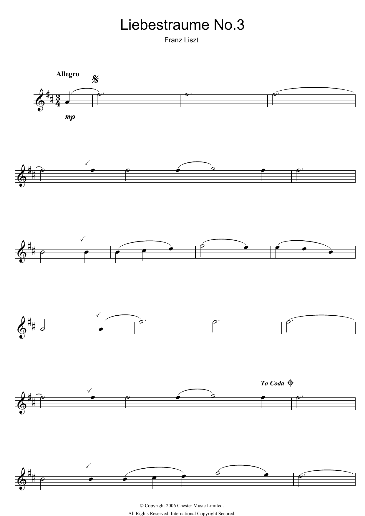 Franz Liszt Liebestraume: Notturno No.3 In A Flat: O Lieb, So Lang Du Lieben... sheet music notes and chords arranged for Clarinet Solo