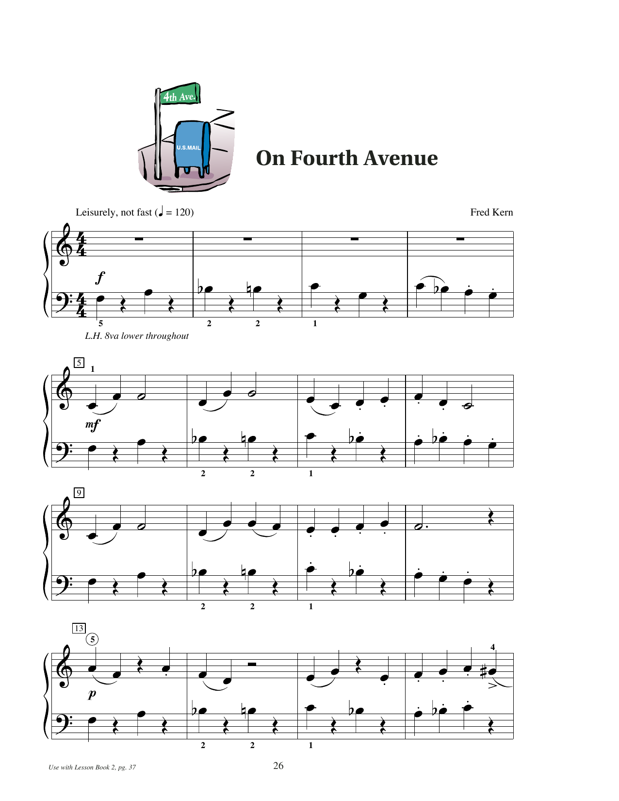 Fred Kern On Fourth Avenue sheet music notes and chords arranged for Educational Piano