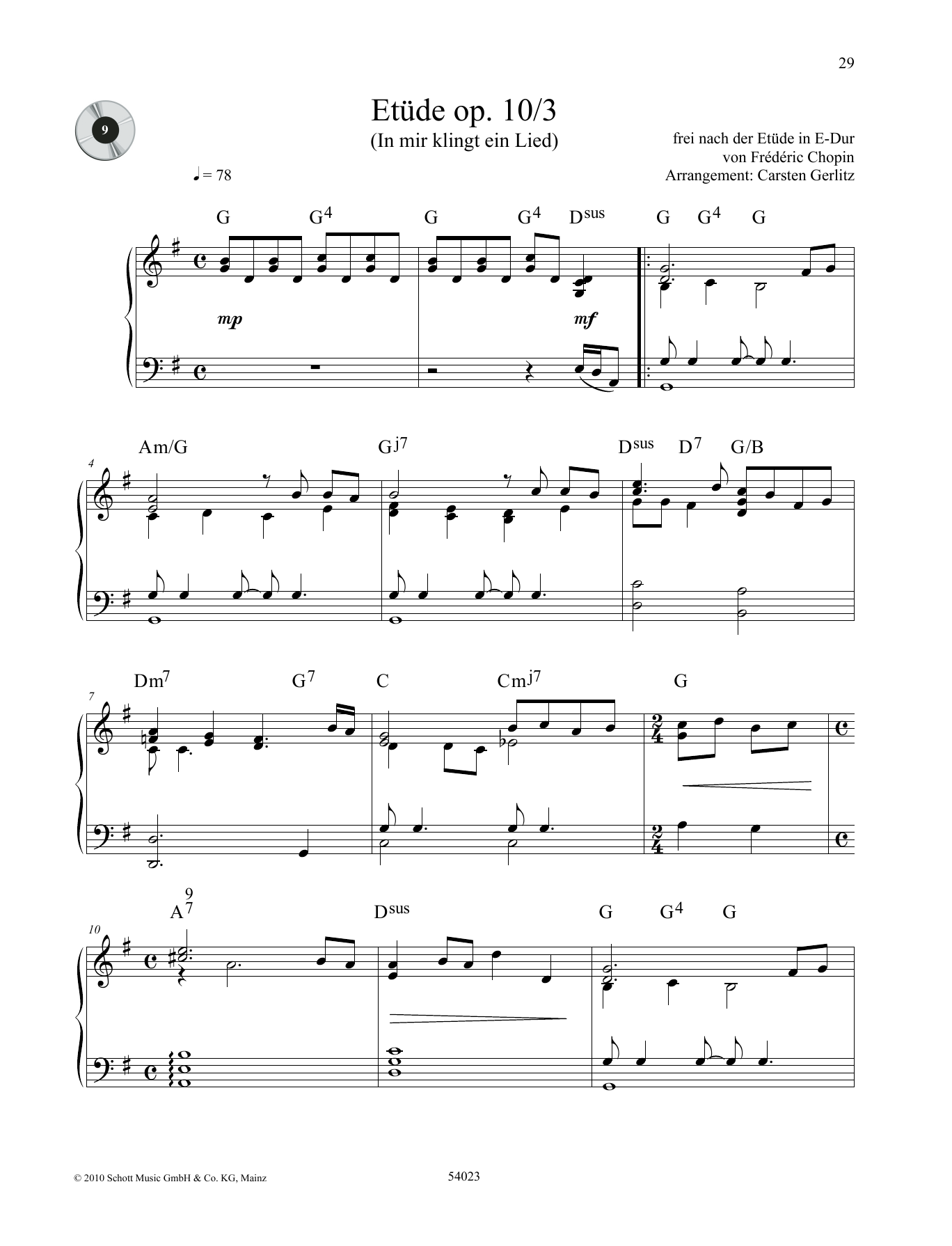 Frédéric Chopin Etude sheet music notes and chords arranged for Piano Solo