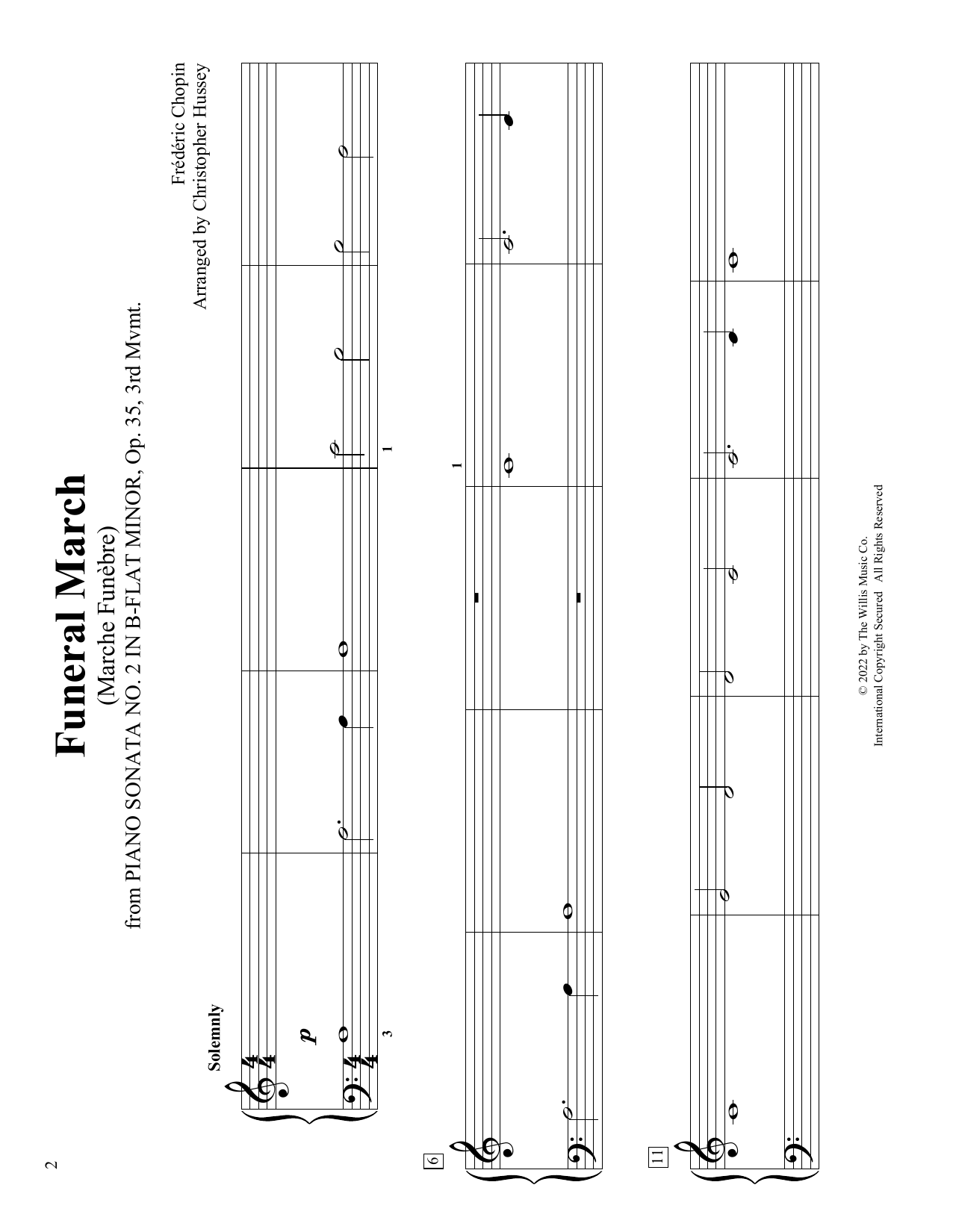 Frederic Chopin Funeral March (Marche Funebre), Op. 35 (arr. Christopher Hussey) sheet music notes and chords arranged for Educational Piano