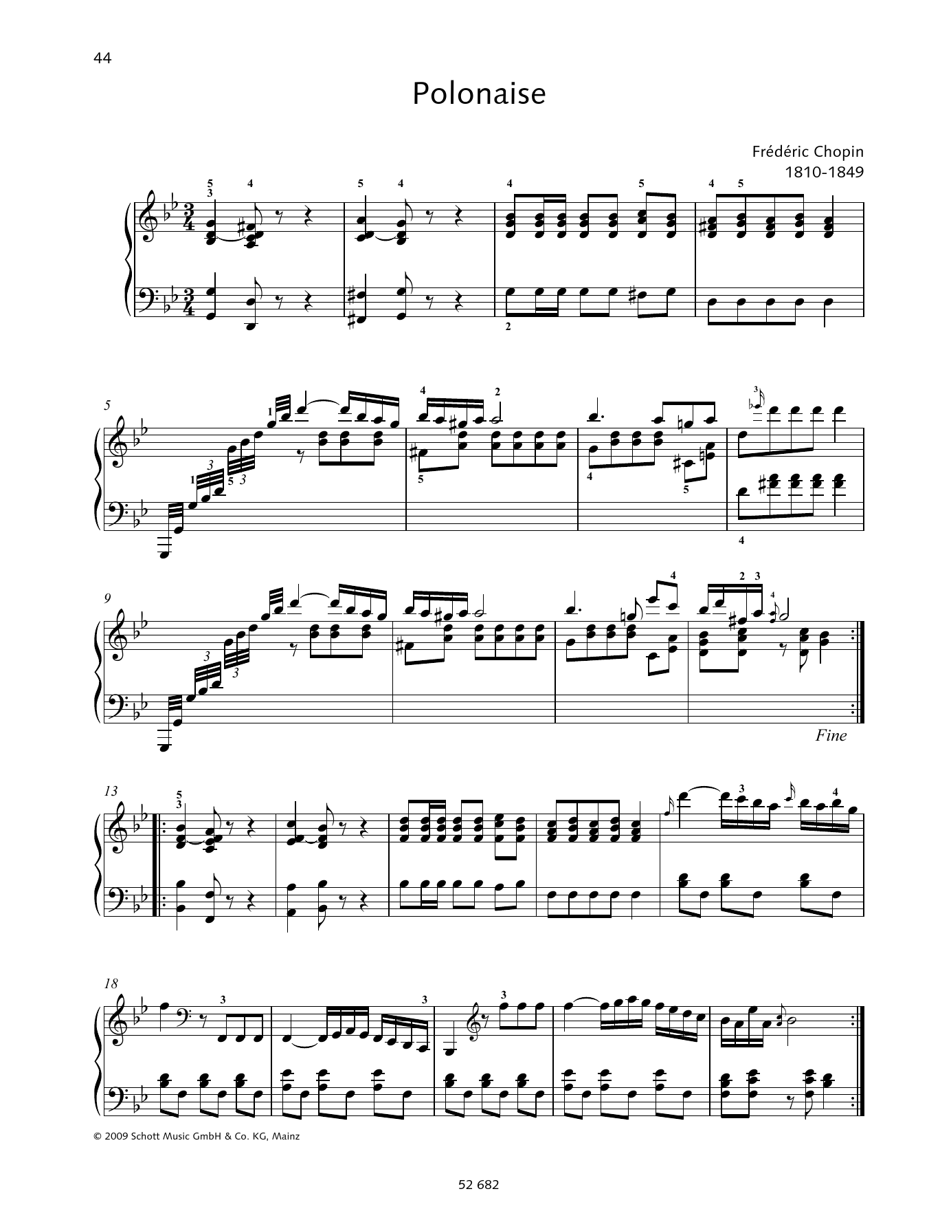 Frédéric Chopin Polonaise in G minor sheet music notes and chords arranged for Piano Solo