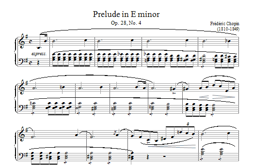 Frederic Chopin Prelude Op. 28, No. 4 sheet music notes and chords arranged for Piano Solo