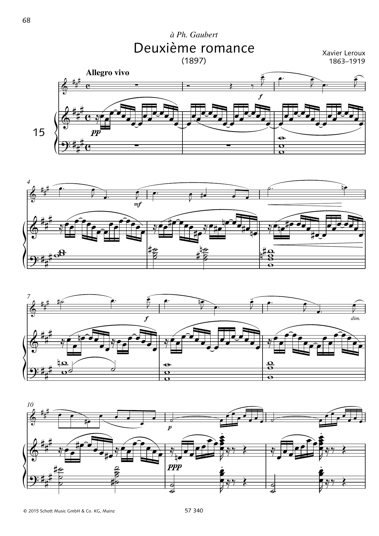 Gabriel Fauré Deuxième romance sheet music notes and chords arranged for Woodwind Solo