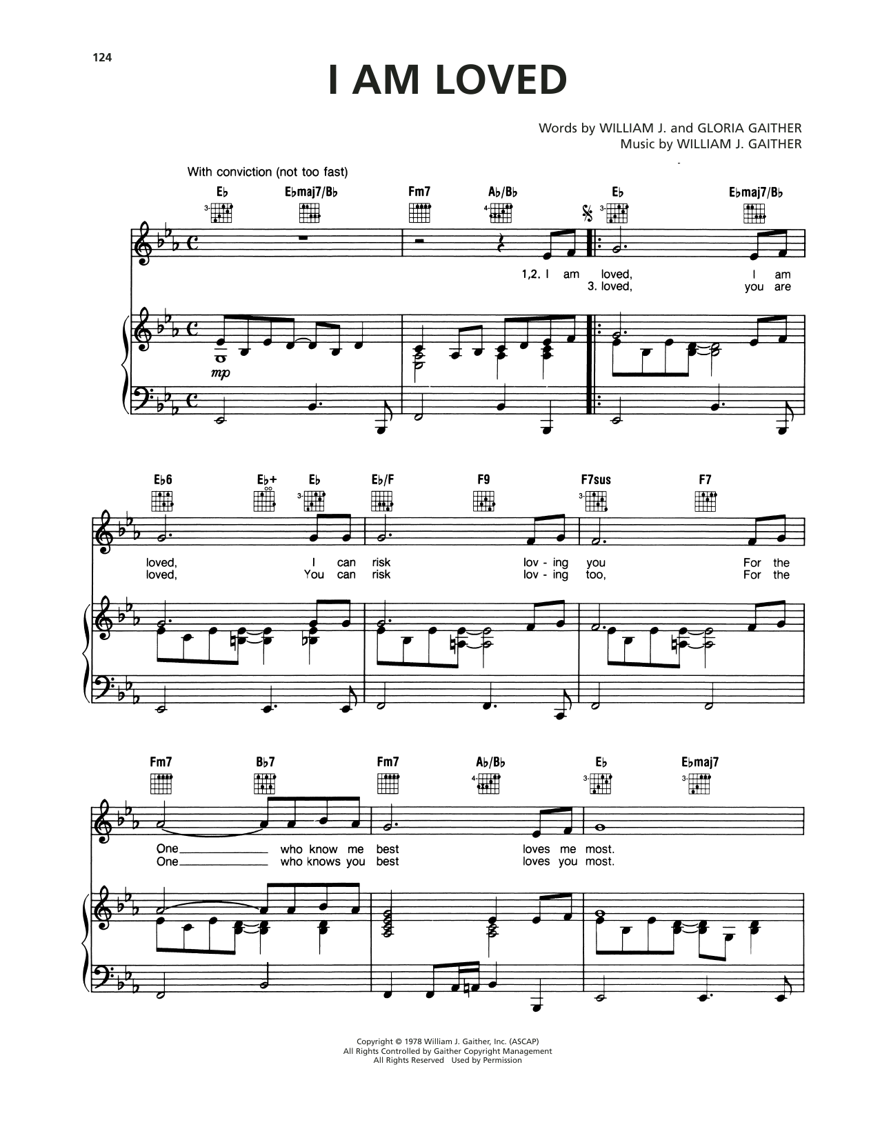 Gaither Vocal Band I Am Loved sheet music notes and chords arranged for Piano, Vocal & Guitar Chords (Right-Hand Melody)