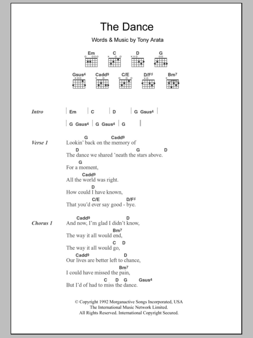 Garth Brooks The Dance sheet music notes and chords arranged for Super Easy Piano