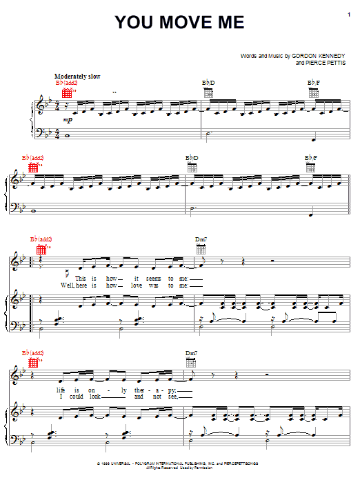 Garth Brooks You Move Me sheet music notes and chords arranged for Piano, Vocal & Guitar Chords (Right-Hand Melody)