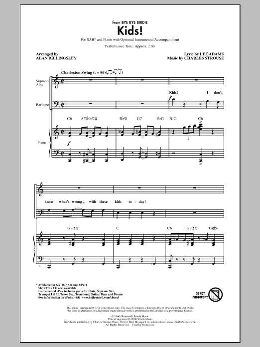 Gary Lanier Kids! sheet music notes and chords arranged for SATB Choir