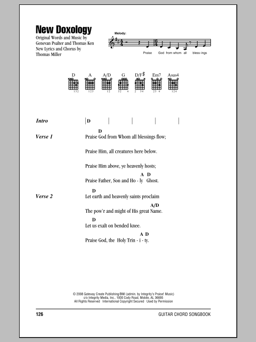 Gateway Worship New Doxology sheet music notes and chords arranged for Lead Sheet / Fake Book