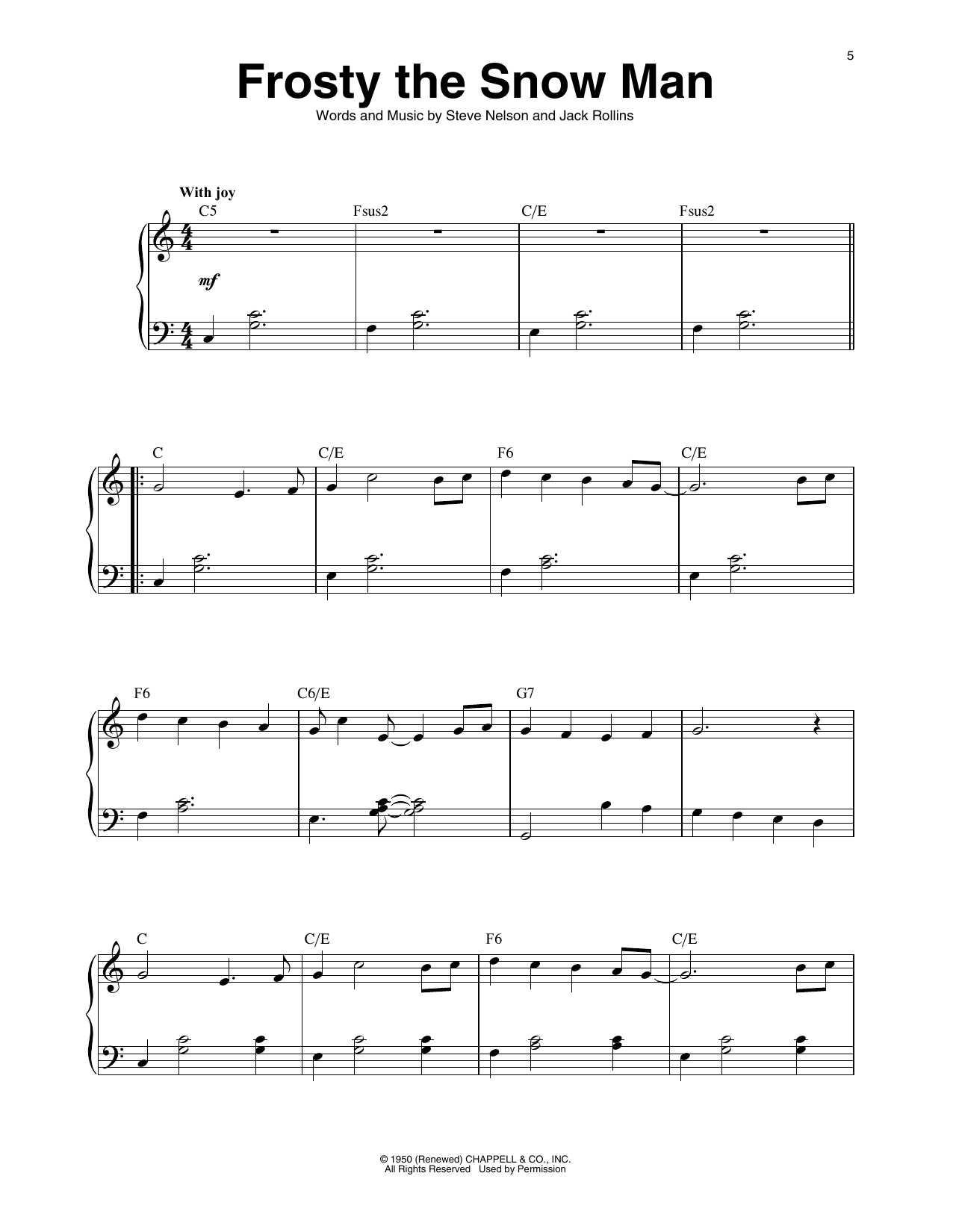 Gene Autry Frosty The Snow Man (arr. Maeve Gilchrist) sheet music notes and chords arranged for Harp