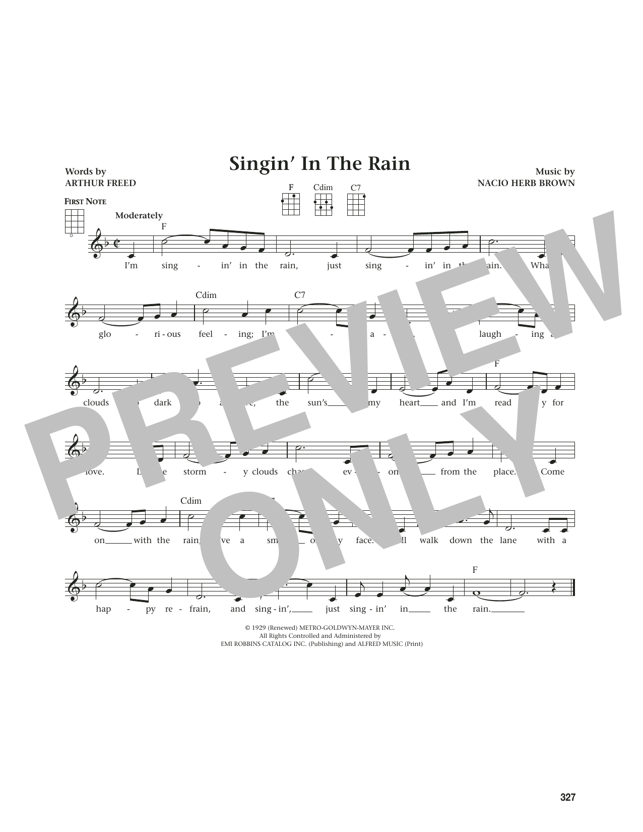 Gene Kelly Singin' In The Rain (from The Daily Ukulele) (arr. Jim Beloff) sheet music notes and chords arranged for Ukulele