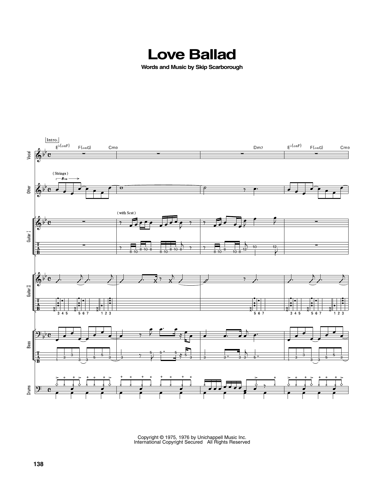 George Benson Love Ballad sheet music notes and chords arranged for Transcribed Score
