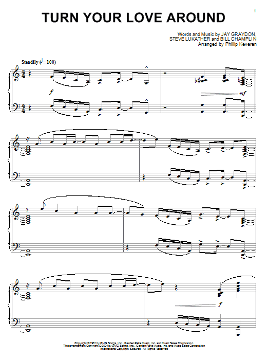 George Benson Turn Your Love Around (arr. Phillip Keveren) sheet music notes and chords arranged for Piano Solo