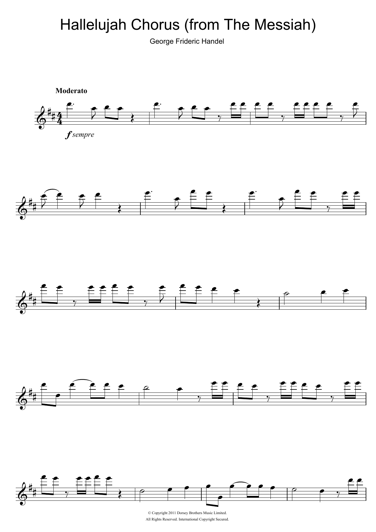 George Frideric Handel Hallelujah Chorus (from The Messiah) sheet music notes and chords arranged for Classroom Band Pack