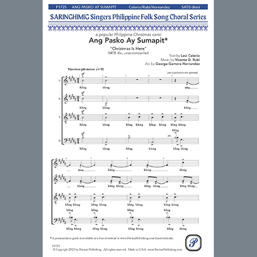 Easily Download George Gemora Hernandez Printable PDF piano music notes, guitar tabs for  SATB Choir. Transpose or transcribe this score in no time - Learn how to play song progression.