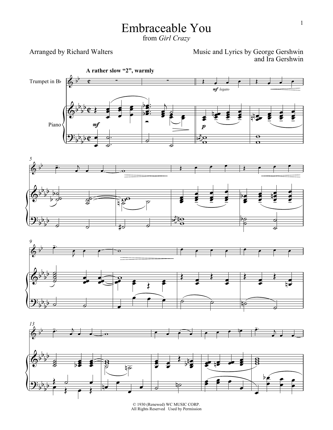 George Gershwin & Ira Gershwin Embraceable You (from Girl Crazy) sheet music notes and chords arranged for Violin and Piano