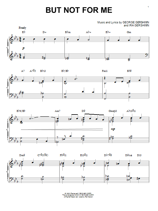 George Gershwin But Not For Me [Jazz version] (arr. Brent Edstrom) sheet music notes and chords arranged for Piano & Vocal
