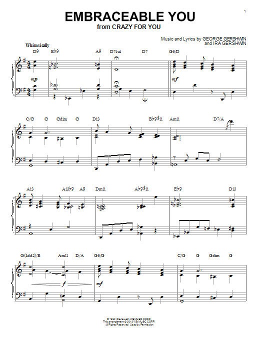 George Gershwin Embraceable You [Jazz version] (arr. Brent Edstrom) sheet music notes and chords arranged for Piano Solo